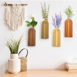 4 Pack Wood Wall Planter Indoor